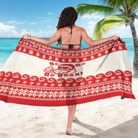 Red Mele Kalikimaka Hawaii Sarong Funny Ho Ho Ho Santa Shaka - Polynesian Pride