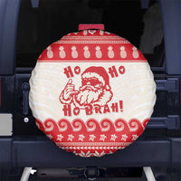 Red Mele Kalikimaka Hawaii Spare Tire Cover Funny Ho Ho Ho Santa Shaka - Polynesian Pride