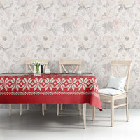 Red Mele Kalikimaka Hawaii Tablecloth Funny Ho Ho Ho Santa Shaka - Polynesian Pride