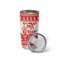 Red Mele Kalikimaka Hawaii Tumbler Cup Funny Ho Ho Ho Santa Shaka - Polynesian Pride