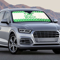 Green Mele Kalikimaka Hawaii Auto Sun Shade Funny Ho Ho Ho Santa Shaka - Polynesian Pride