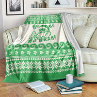 Green Mele Kalikimaka Hawaii Blanket Funny Ho Ho Ho Santa Shaka - Polynesian Pride