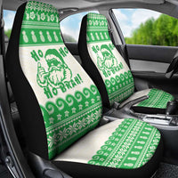 Green Mele Kalikimaka Hawaii Car Seat Cover Funny Ho Ho Ho Santa Shaka - Polynesian Pride