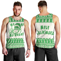 Green Mele Kalikimaka Hawaii Men Tank Top Funny Ho Ho Ho Santa Shaka - Polynesian Pride