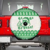 Green Mele Kalikimaka Hawaii Spare Tire Cover Funny Ho Ho Ho Santa Shaka - Polynesian Pride