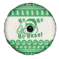 Green Mele Kalikimaka Hawaii Spare Tire Cover Funny Ho Ho Ho Santa Shaka - Polynesian Pride