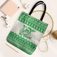 Green Mele Kalikimaka Hawaii Tote Bag Funny Ho Ho Ho Santa Shaka - Polynesian Pride