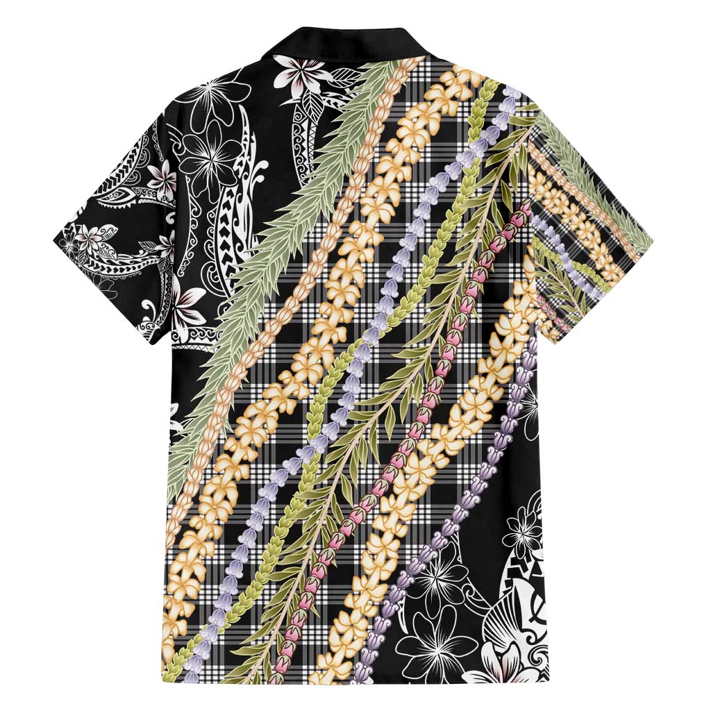 Black Palaka Hawaii Leis Family Matching Summer Maxi Dress and Hawaiian Shirt Hawaiian-plaid Elegant Tropical Vibes - Polynesian Pride