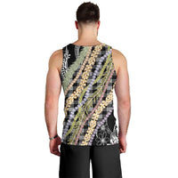 Black Palaka Hawaii Leis Men Tank Top Hawaiian-plaid Elegant Tropical Vibes - Polynesian Pride