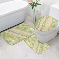 Green Palaka Hawaii Leis Bathroom Set Hawaiian-plaid Elegant Tropical Vibes - Polynesian Pride