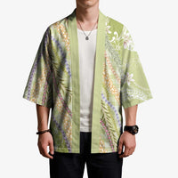Green Palaka Hawaii Leis Kimono Hawaiian-plaid Elegant Tropical Vibes - Polynesian Pride