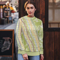 Green Palaka Hawaii Leis Ugly Christmas Sweater Hawaiian-plaid Elegant Tropical Vibes - Polynesian Pride