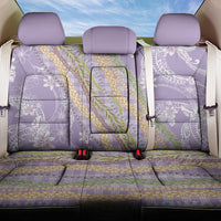 Purple Palaka Hawaii Leis Back Car Seat Cover Hawaiian-plaid Elegant Tropical Vibes - Polynesian Pride