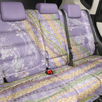 Purple Palaka Hawaii Leis Back Car Seat Cover Hawaiian-plaid Elegant Tropical Vibes - Polynesian Pride