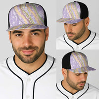 Purple Palaka Hawaii Leis Baseball Net Cap Hawaiian-plaid Elegant Tropical Vibes - Polynesian Pride