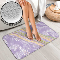 Purple Palaka Hawaii Leis Bathroom Set Hawaiian-plaid Elegant Tropical Vibes - Polynesian Pride