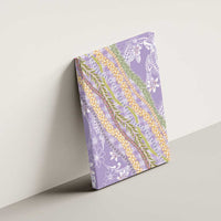 Purple Palaka Hawaii Leis Canvas Wall Art Hawaiian-plaid Elegant Tropical Vibes - Polynesian Pride