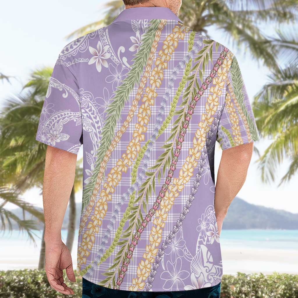 Purple Palaka Hawaii Leis Hawaiian Shirt Hawaiian-plaid Elegant Tropical Vibes - Polynesian Pride