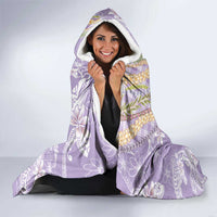 Purple Palaka Hawaii Leis Hooded Blanket Hawaiian-plaid Elegant Tropical Vibes - Polynesian Pride