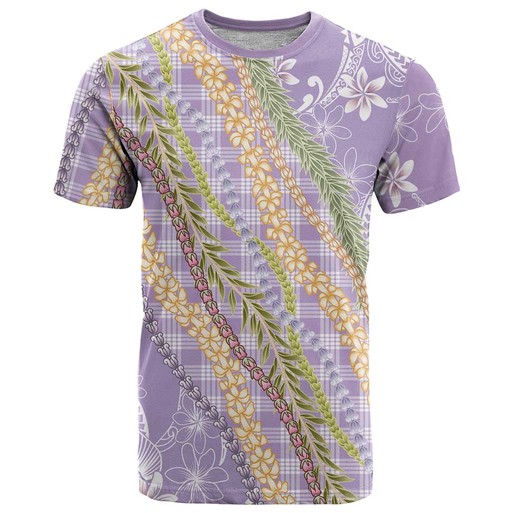 Purple Palaka Hawaii Leis T Shirt Hawaiian-plaid Elegant Tropical Vibes - Polynesian Pride