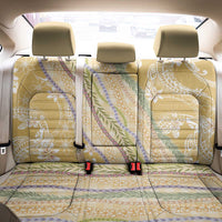 Yellow Palaka Hawaii Leis Back Car Seat Cover Hawaiian-plaid Elegant Tropical Vibes - Polynesian Pride