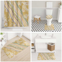 Yellow Palaka Hawaii Leis Bathroom Set Hawaiian-plaid Elegant Tropical Vibes - Polynesian Pride