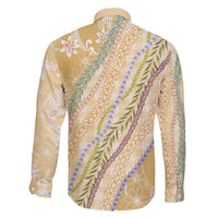 Yellow Palaka Hawaii Leis Family Matching Mermaid Dress and Hawaiian Shirt Hawaiian-plaid Elegant Tropical Vibes - Polynesian Pride