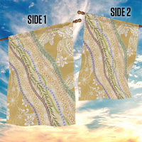 Yellow Palaka Hawaii Leis Garden Flag Hawaiian-plaid Elegant Tropical Vibes - Polynesian Pride