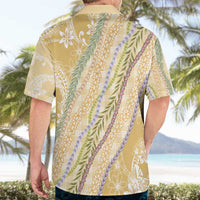 Yellow Palaka Hawaii Leis Hawaiian Shirt Hawaiian-plaid Elegant Tropical Vibes - Polynesian Pride