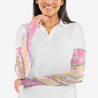 Pink Palaka Hawaii Leis Arm Sleeves Hawaiian-plaid Elegant Tropical Vibes - Polynesian Pride