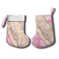 Pink Palaka Hawaii Leis Christmas Stocking Hawaiian-plaid Elegant Tropical Vibes - Polynesian Pride