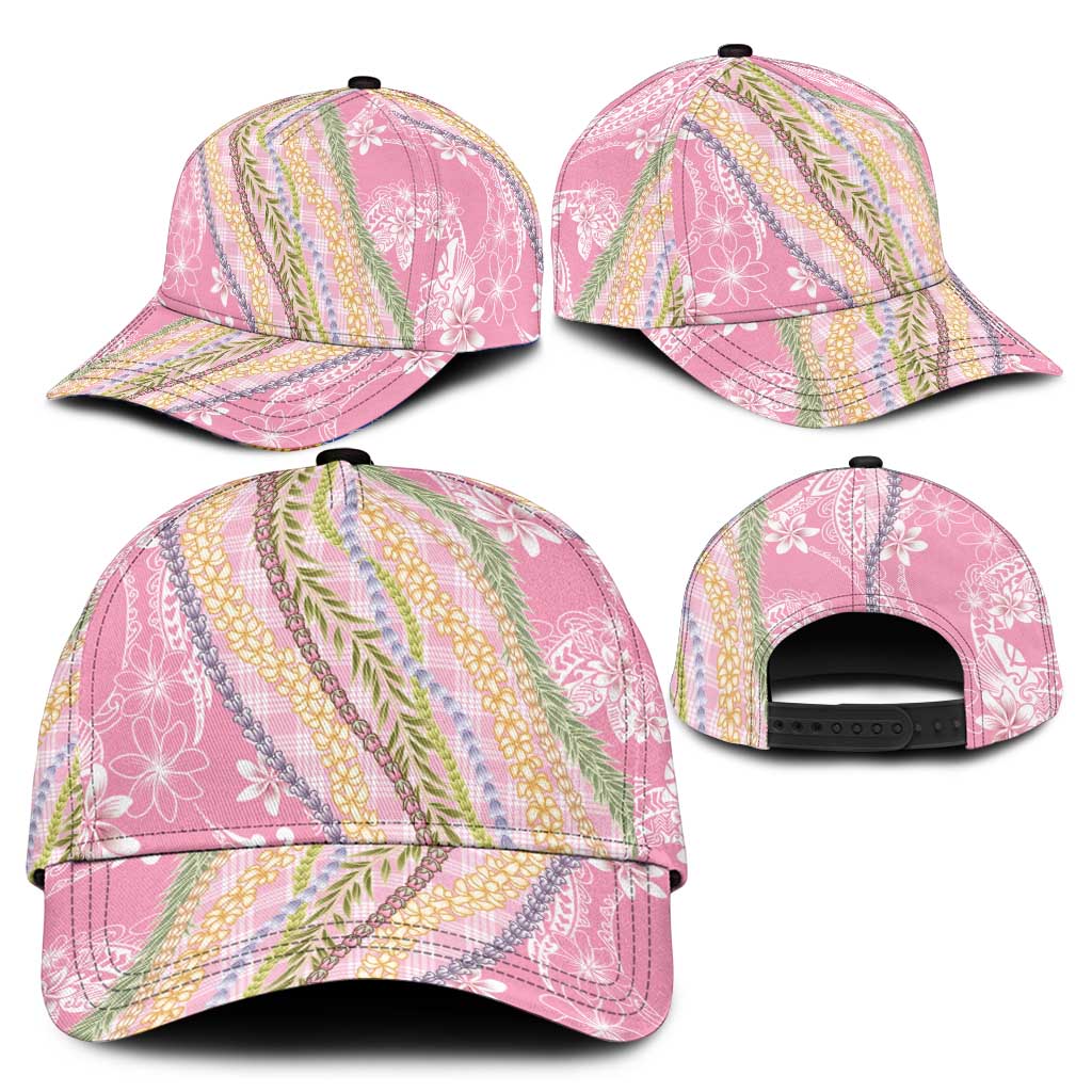 Pink Palaka Hawaii Leis Classic Cap Hawaiian-plaid Elegant Tropical Vibes - Polynesian Pride