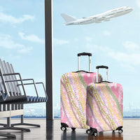 Pink Palaka Hawaii Leis Luggage Cover Hawaiian-plaid Elegant Tropical Vibes - Polynesian Pride