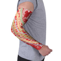 Red Palaka Hawaii Leis Arm Sleeves Hawaiian-plaid Elegant Tropical Vibes - Polynesian Pride