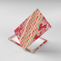 Red Palaka Hawaii Leis Canvas Wall Art Hawaiian-plaid Elegant Tropical Vibes - Polynesian Pride