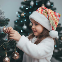 Red Palaka Hawaii Leis Christmas Santa Hat Hawaiian-plaid Elegant Tropical Vibes - Polynesian Pride