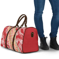 Red Palaka Hawaii Leis Travel Bag Hawaiian-plaid Elegant Tropical Vibes - Polynesian Pride