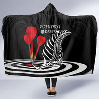 New Zealand Darts Hooded Blanket Aotearoa Maori Fern Bring It On LT14 - Polynesian Pride