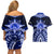 Tonga Tupou College And Queen Salote College Couples Matching Off Shoulder Short Dress and Hawaiian Shirt Tongan Ngatu Pattern LT14 - Polynesian Pride