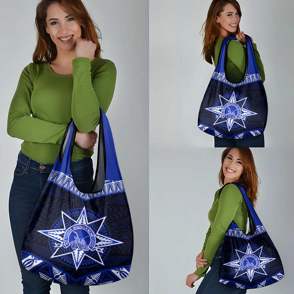 Tonga Tupou College And Queen Salote College Grocery Bag Tongan Ngatu Pattern