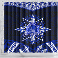 Tonga Tupou College And Queen Salote College Shower Curtain Tongan Ngatu Pattern LT14 - Polynesian Pride