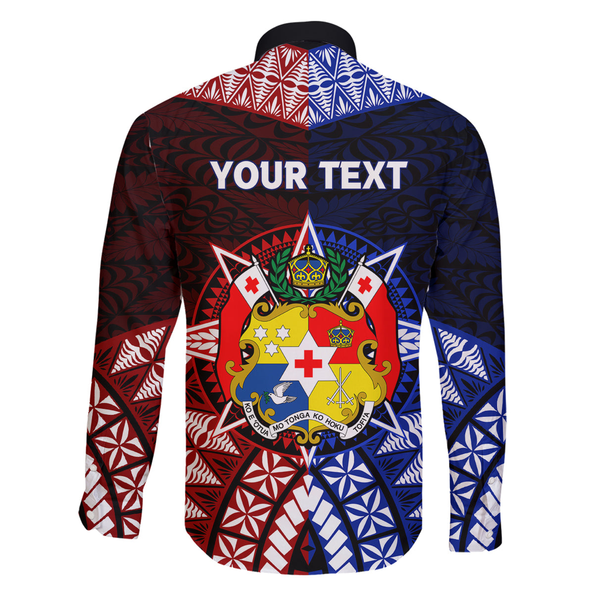 Personalised Tupou College And Kolisi Tonga Atele Family Matching Long Sleeve Bodycon Dress and Hawaiian Shirt Tongan Ngatu Pattern LT14 - Polynesian Pride