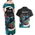 Personalised Valentine's Day New Zealand Couples Matching Off Shoulder Maxi Dress and Hawaiian Shirt Tui Bird Couple Kowhaiwhai Mix Pohutukawa