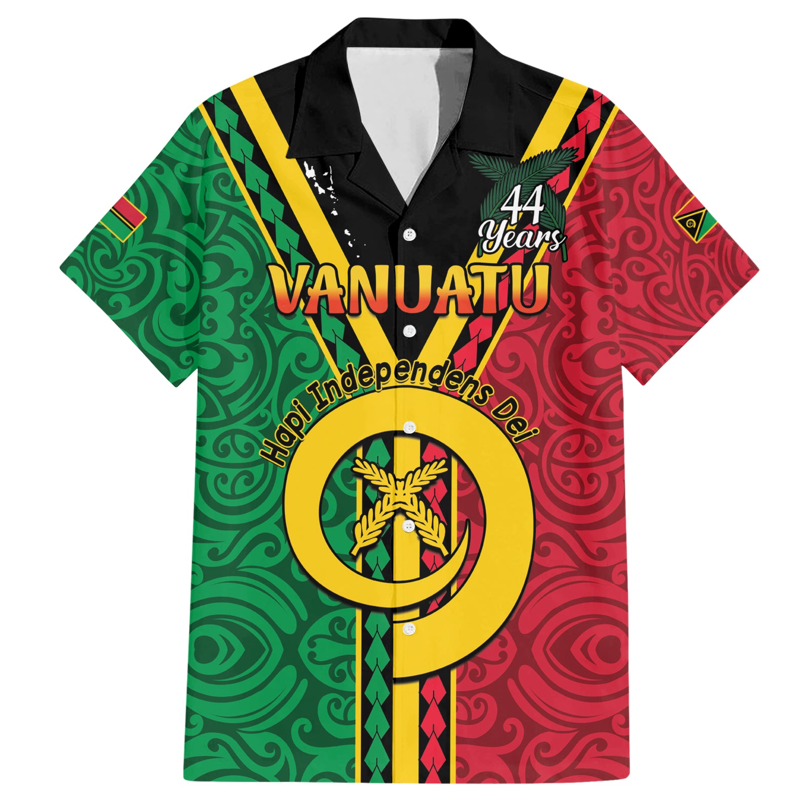 Personalised Hapi Independens Dei Vanuatu Hawaiian Shirt