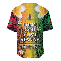 Vanuatu Independence Day Baseball Jersey Long God Yumi Stanap Happy 45th Anniversary LT14