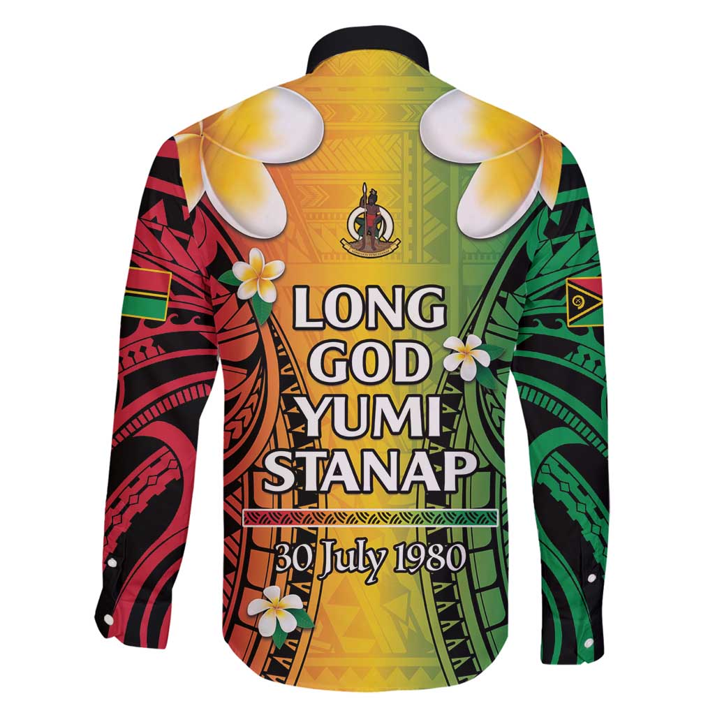 Vanuatu Independence Day Family Matching Long Sleeve Bodycon Dress and Hawaiian Shirt Long God Yumi Stanap Happy 45th Anniversary LT14 - Polynesian Pride