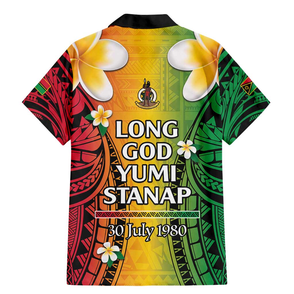 Vanuatu Independence Day Family Matching Mermaid Dress and Hawaiian Shirt Long God Yumi Stanap Happy 45th Anniversary LT14 - Polynesian Pride
