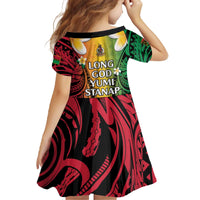 Vanuatu Independence Day Family Matching Off The Shoulder Long Sleeve Dress and Hawaiian Shirt Long God Yumi Stanap Happy 45th Anniversary LT14