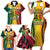 Vanuatu Independence Day Family Matching Short Sleeve Bodycon Dress and Hawaiian Shirt Long God Yumi Stanap Happy 45th Anniversary LT14