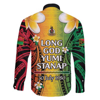 Vanuatu Independence Day Family Matching Tank Maxi Dress and Hawaiian Shirt Long God Yumi Stanap Happy 45th Anniversary LT14